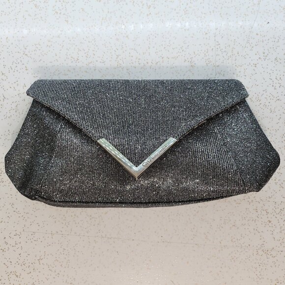 Pewter Sparkly Clutch Purse - Picture 1 of 7
